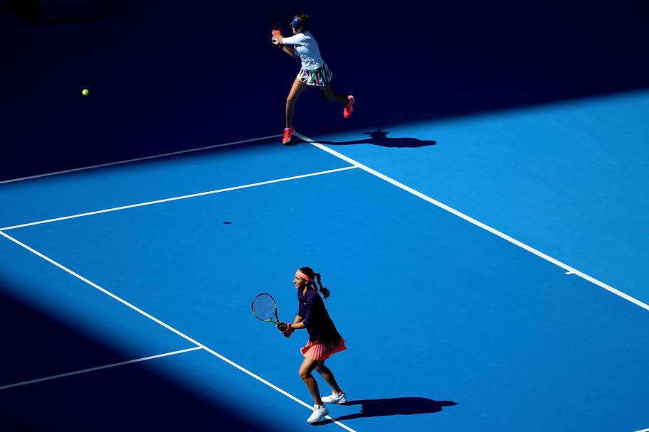 China Open tennis. Una fase di gioco di Caroline Garcia e Kristina Mladenovic (Getty Images)